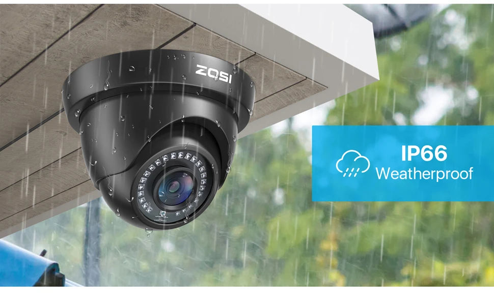 ZOSI 1080p zunanja varnostna kamera – vodoodporna nadzorna kamera 4 v 1 AHD/TVI/CVI/CVBS