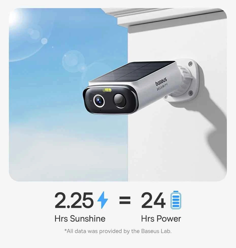 Baseus Security S1 Lite Wireless Outdoor Camera 4-Cam Solar Security Camera 2K Clarity With Power 135°FOV IP67 512GB Wifi Camera - Limetastore