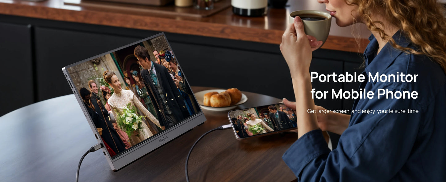 ARZOPA Z3FC 16.1" Portable Monitor | 2.5K QHD, 180Hz, HDR, IPS, Gaming & Work