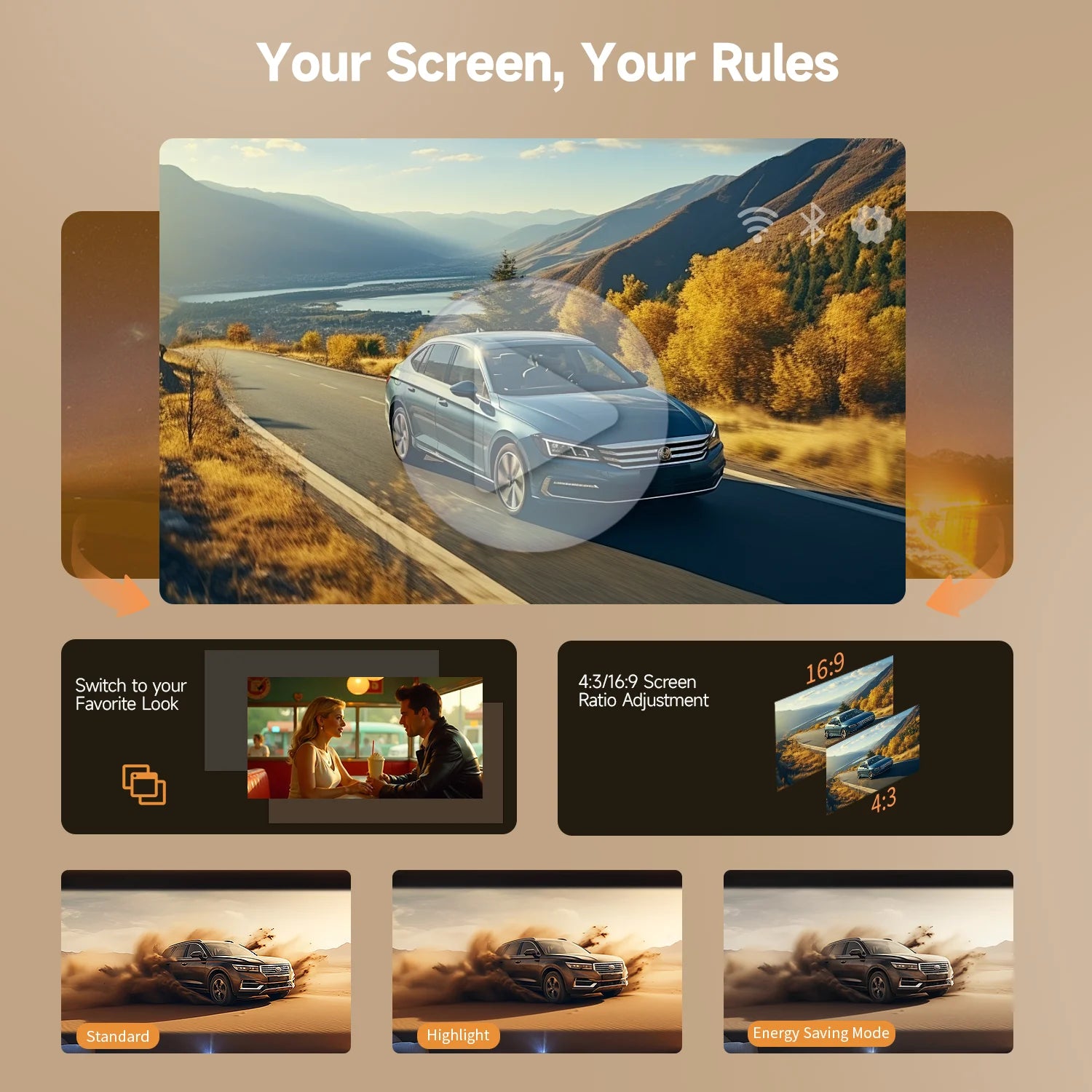 Magcubic HY310X Mini Projector | 420 ANSI 1080P | Auto Focus & Android 11