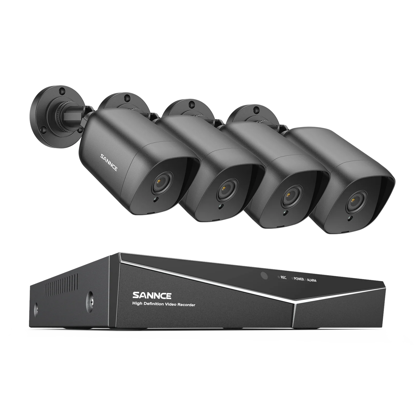 SANNCE 4-kanalni DVR CCTV sistem | 2/4 × 2MP IR kamere, 1080P TVI, 1280TVL, komplet za zunanji nadzor