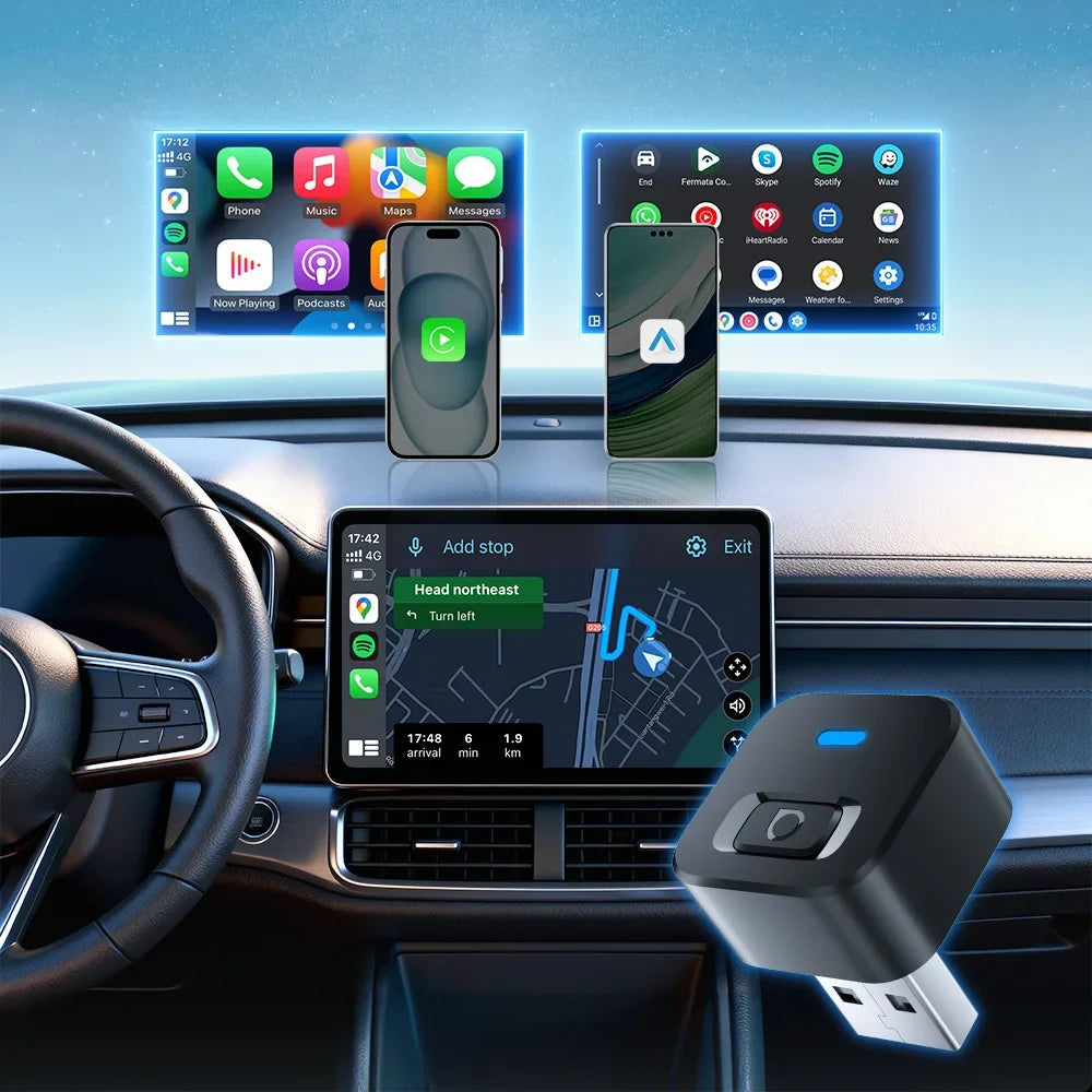 OTTOCAST Cube Mini brezžični Android Auto in CarPlay Dongle