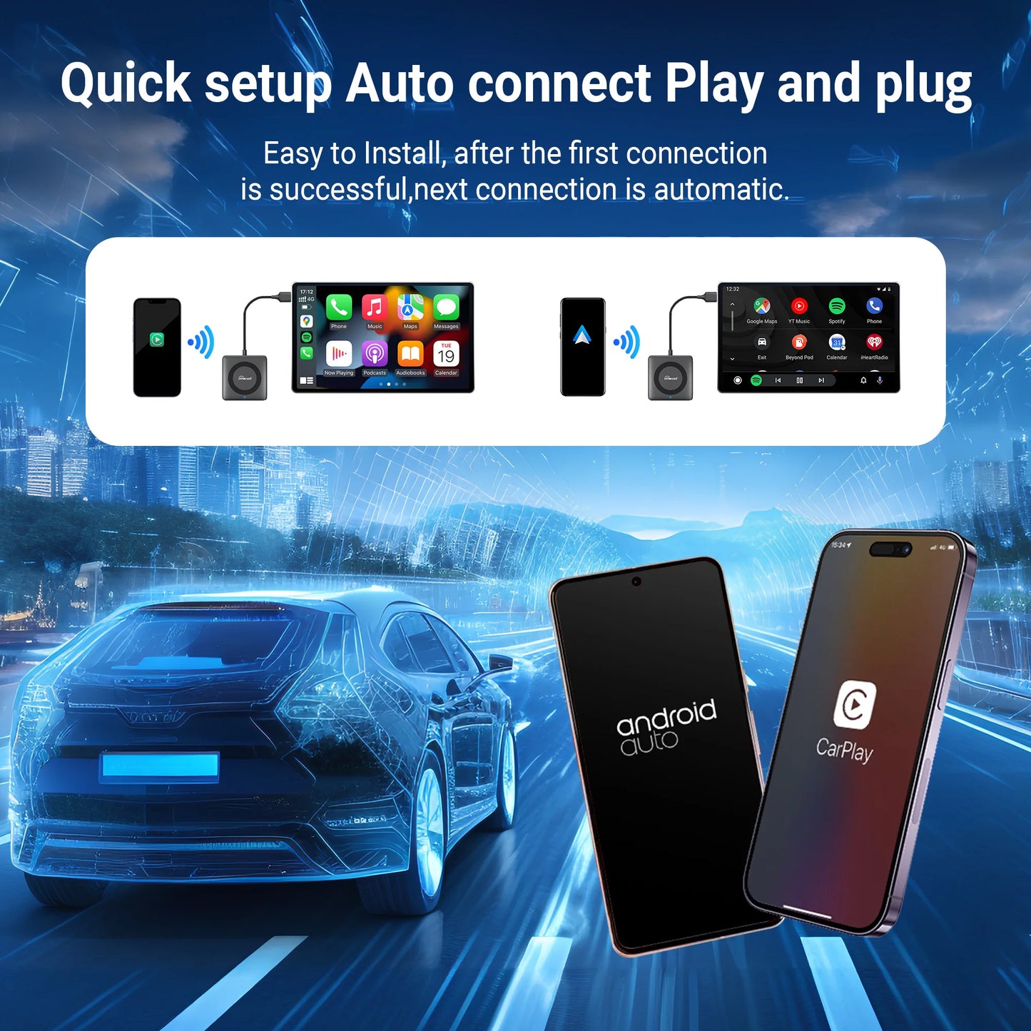 OTTOCAST Car TV Mate Max C4 Wireless CarPlay HDMI Adapter