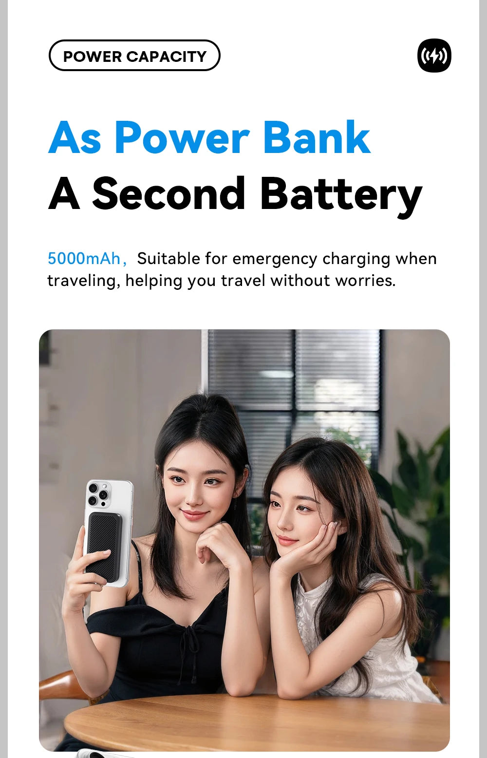 ESSAGER 3-v-1 magnetna 65W GaN polnilna baterija 5000 mAh