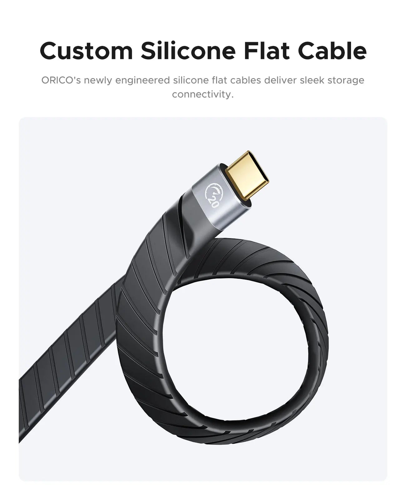 ORICO Magnetic External SSD for Macbook PRO PD100W Charging 4K ProRes HDR, 1000MB/s USB 3.2 External Drive for Tablets Laptops