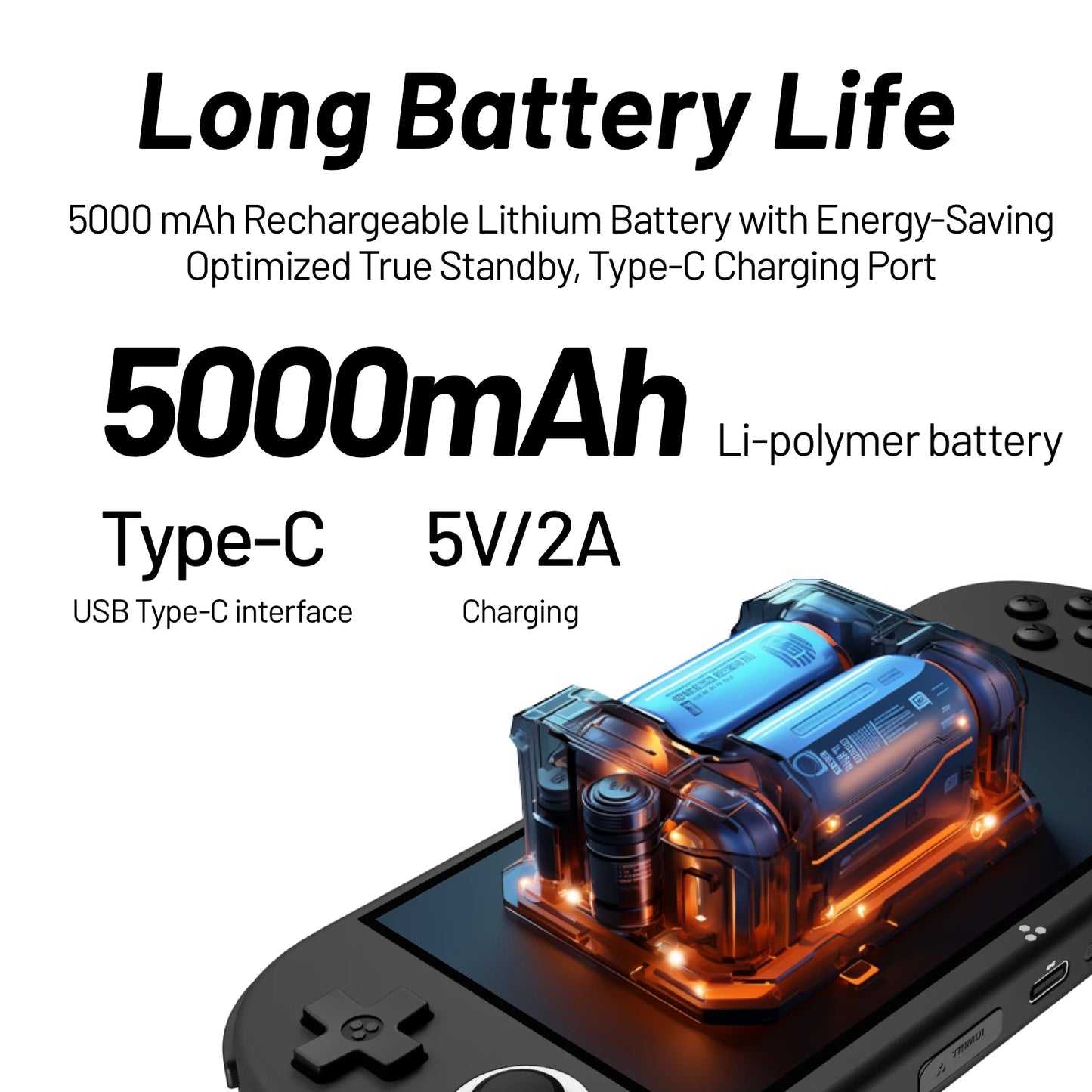 TRIMUI Smart Pro S Handheld Game Players Consoles 4.96'' IPS Screen 5000mAh Linux System Emulator Portable Console Retro Video - Limetastore