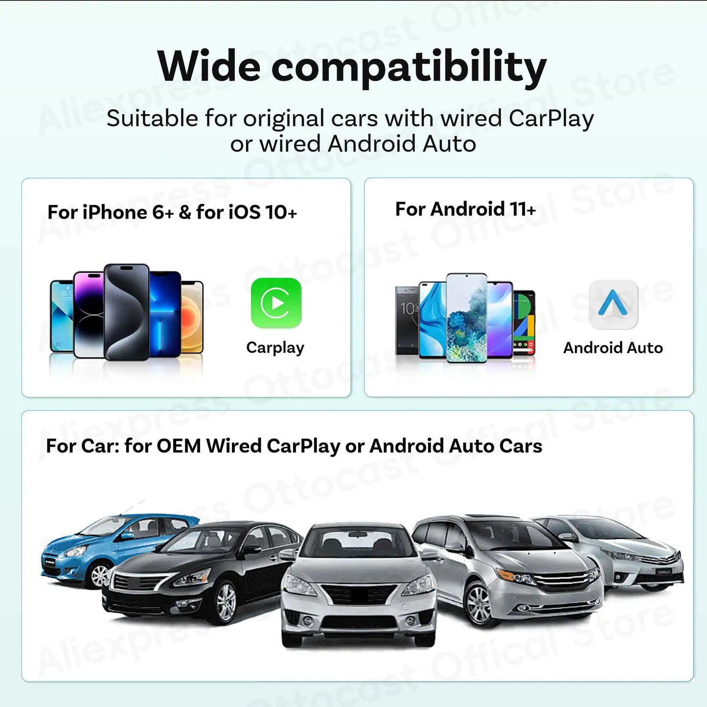 Brezžični adapter CarPlay in Android Auto OTTOCAST Mini Nova 3.0