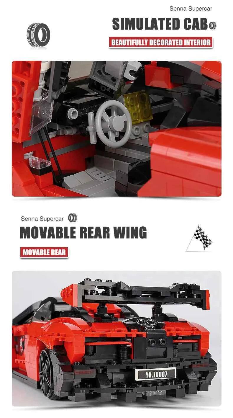 Mould King 10007 Red Sport Racing Car - Limetastore