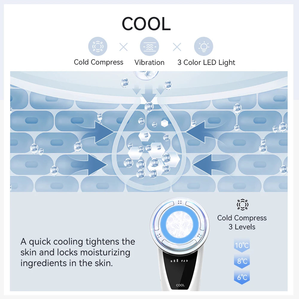 ANLAN EMS Facial Massager Pro Face Lifting Skin Rejuvenation Cold Compress Deep Cleaning Anti-aging Skincare Beauty Device - Limetastore