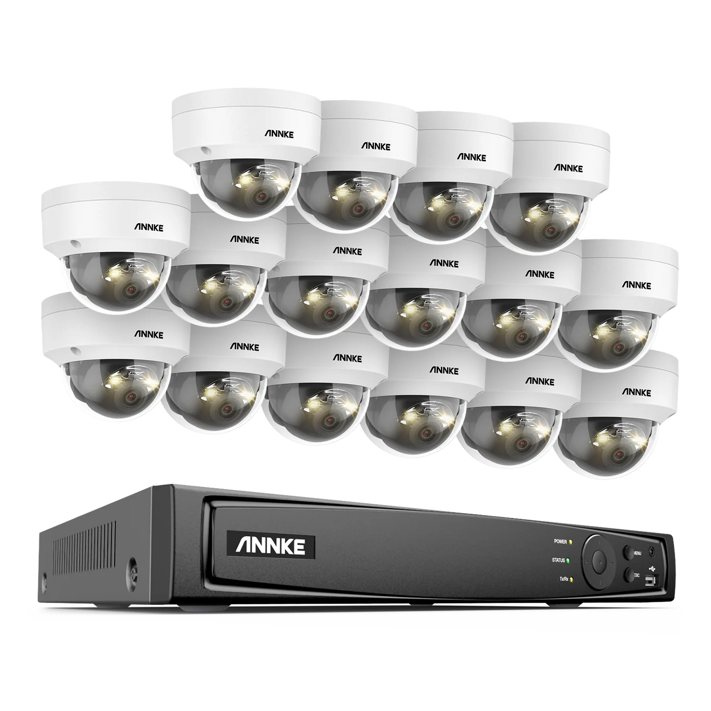 ANNKE 12MP 6K PoE CCTV sistem | 16-kanalni NVR, kamere z dvojno lučjo, zvok, zaznavanje ljudi in vozil