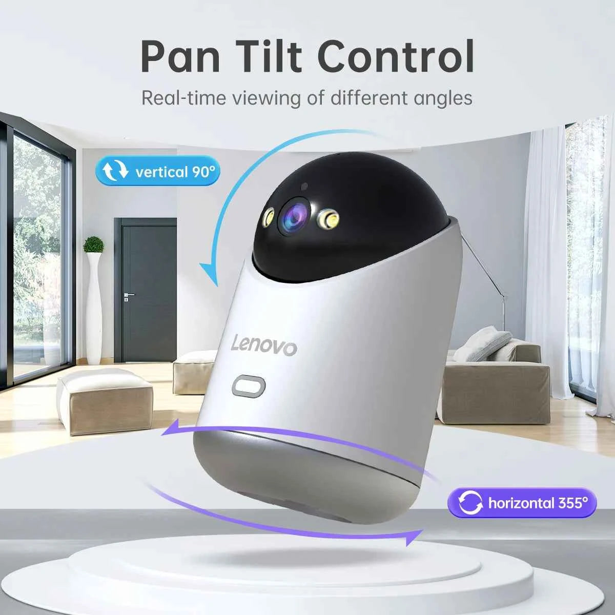 Lenovo 3K WiFi Camera Home Indoor Security IP Camera Color Night Auto Tracking CCTV Video Surveillance Camera Smart Baby Monitor - Limetastore