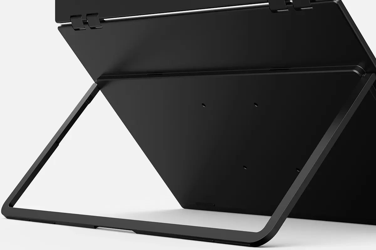 23.8" 100Hz Dual Screen Stacked Computer Monitor 1080P HDR 360° Folding Triple Portable Display for Laptop PC Phone Game Console - Limetastore