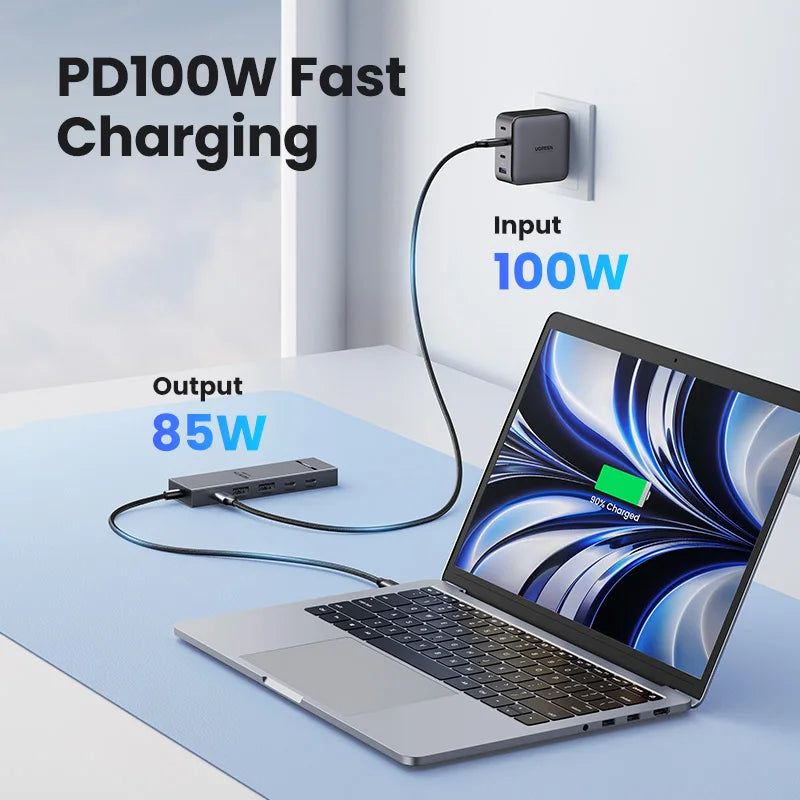 UGREEN USB‑C Hub with 4K60Hz HDMI, 10Gbps USB 3.2, PD100W, USB‑A/C Data Ports