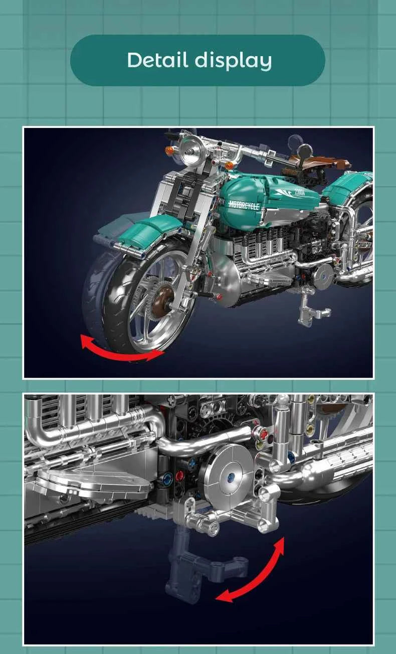 Mould King 23004 American Cruiser Motorcycle - Limetastore