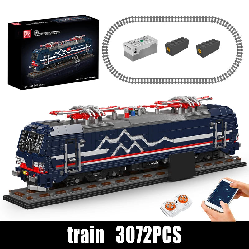 Mould King 12045 Motorized Vectron MS Train Set | RC Technical Locomotive Building Blocks with Tracks - Limetastore