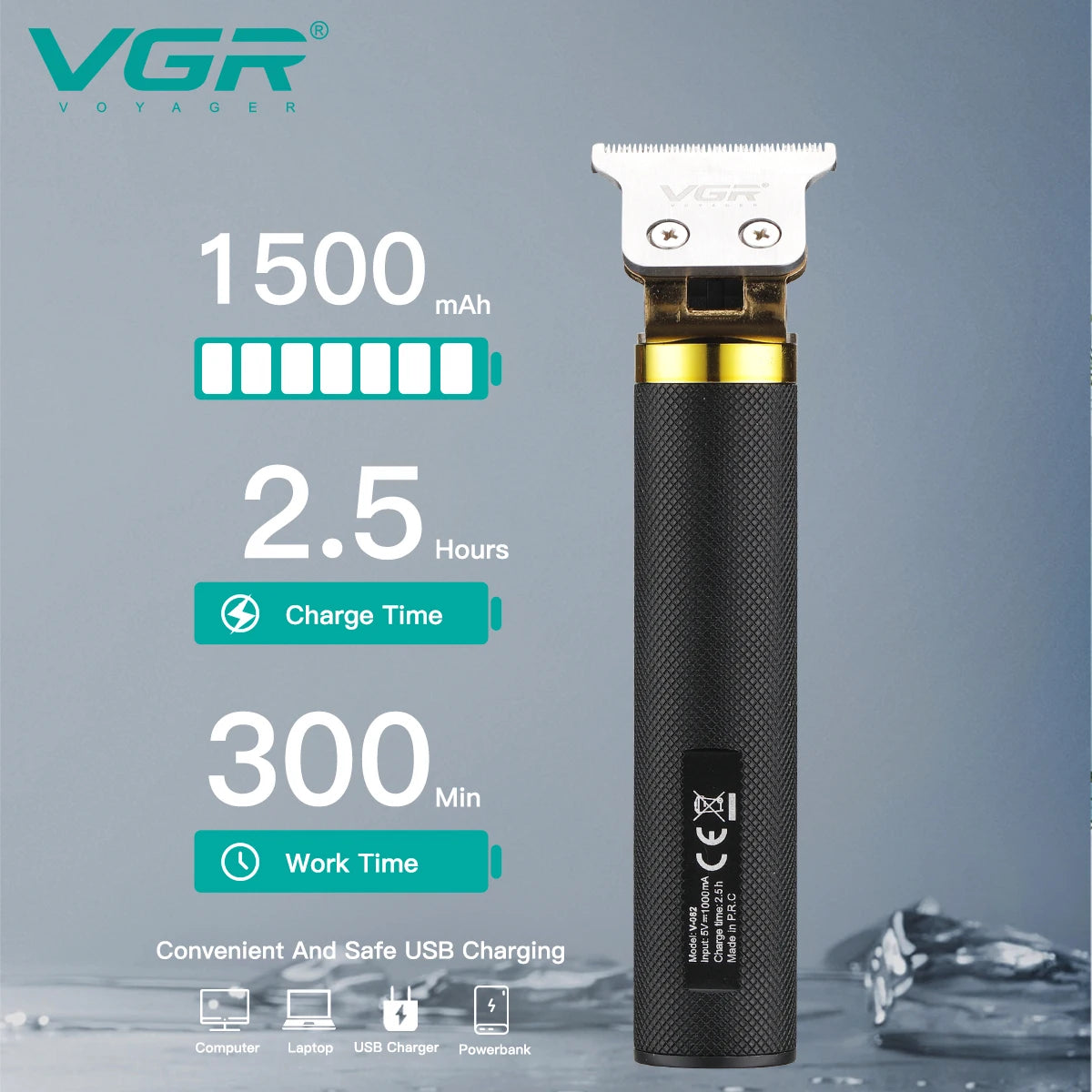 VGR T9 V-082 strižnik las 300 minut delovanja brezžični brivnik