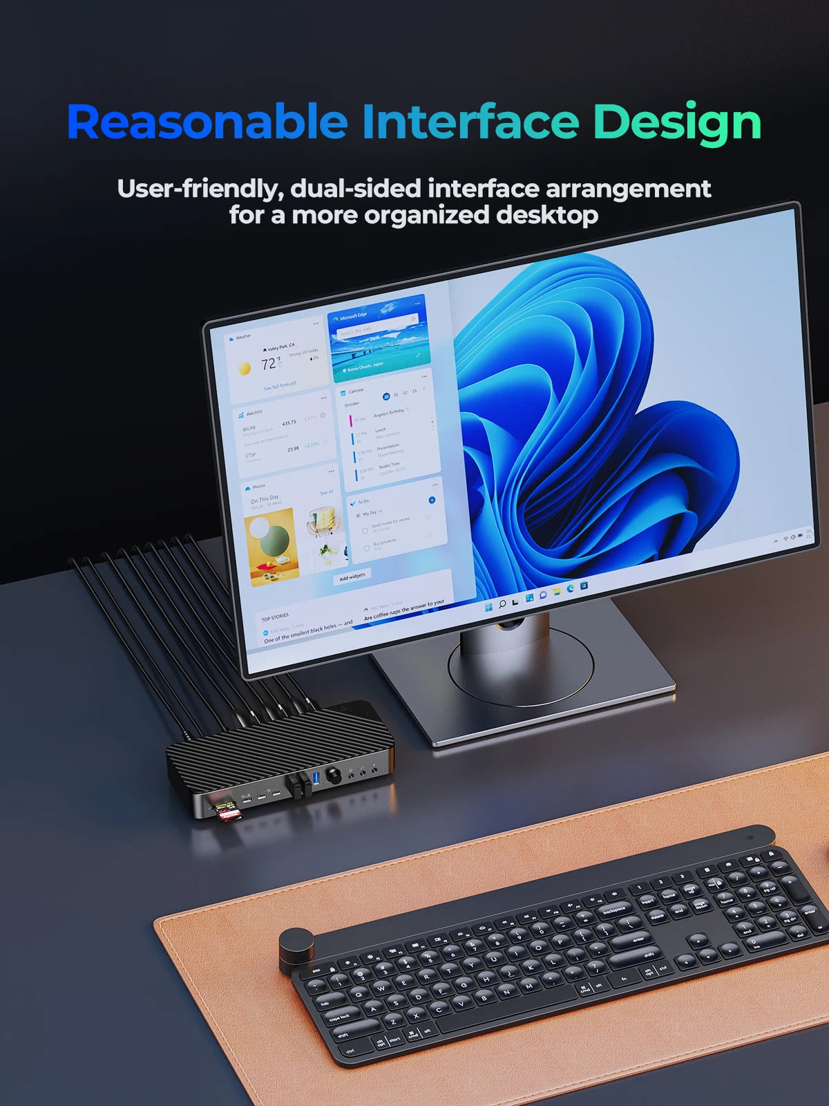 ORICO USB C priklopna postaja Type C na 8K30Hz DP HDMI-Com 5 različnih zaslonov RJ45 PD 22 v 1 Več avdio 10Gbps HUB za namizne računalnike