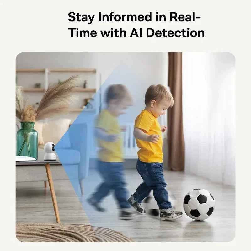 Baseus Security P1 Lite Indoor Camera 2K 3MP Pan&Tilt Smart Mini WiFi IP Camera Wireless Home Security Full HD Auto AI Tracking - Limetastore