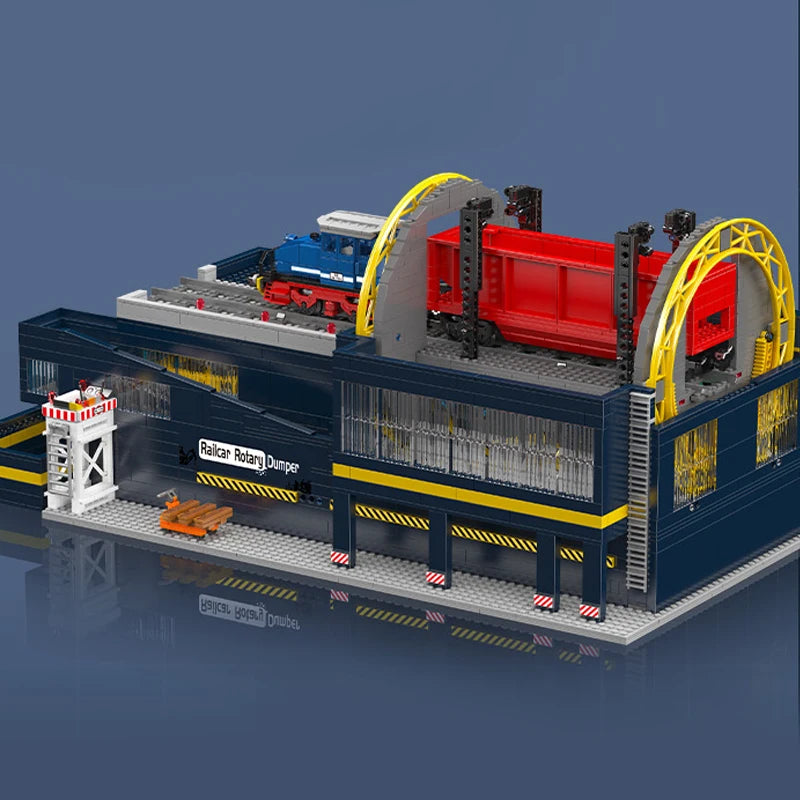 Mould King 17094 RC Railcar Rotary Dumper Building Set | Motorized Technical Train & Locomotive Building Blocks - Limetastore