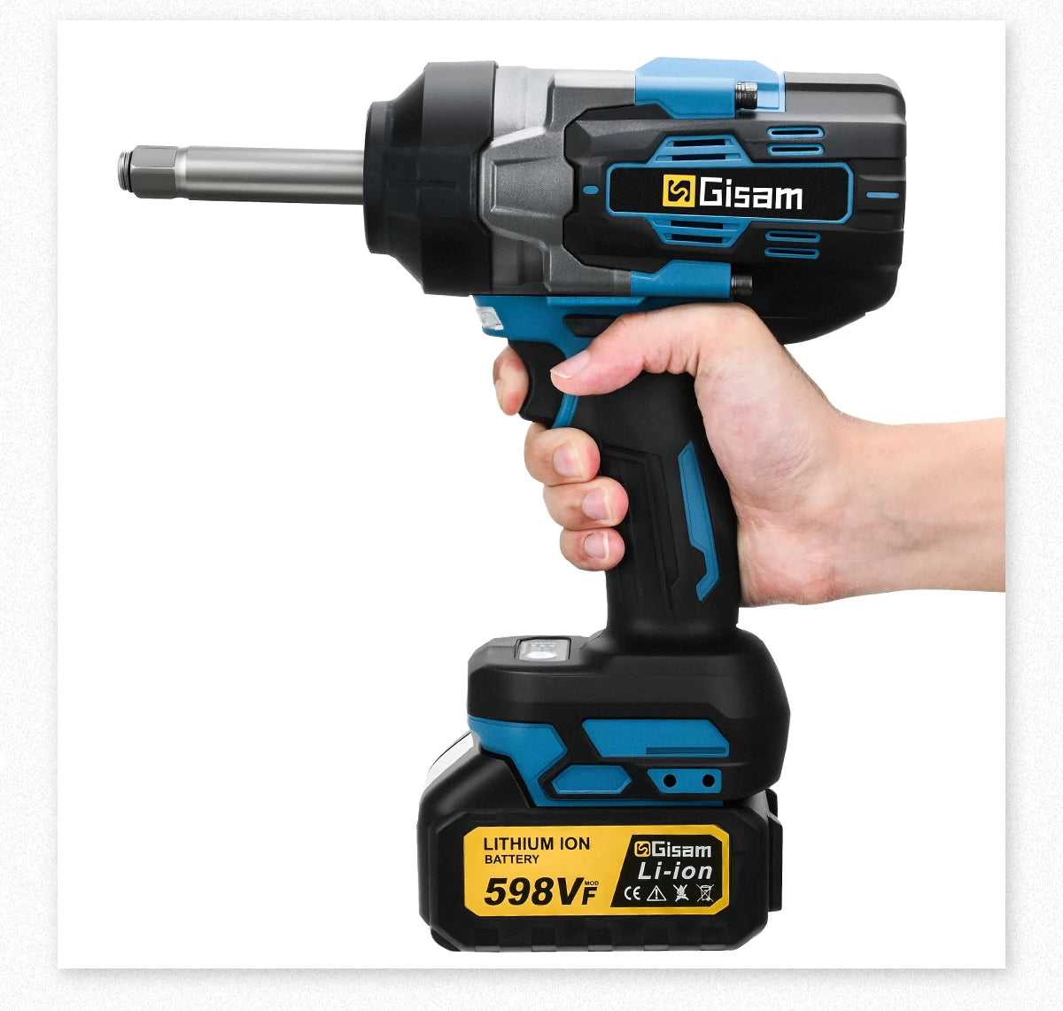 Gisam 2800N.m brezkrtačni udarni vijačnik 1/2"