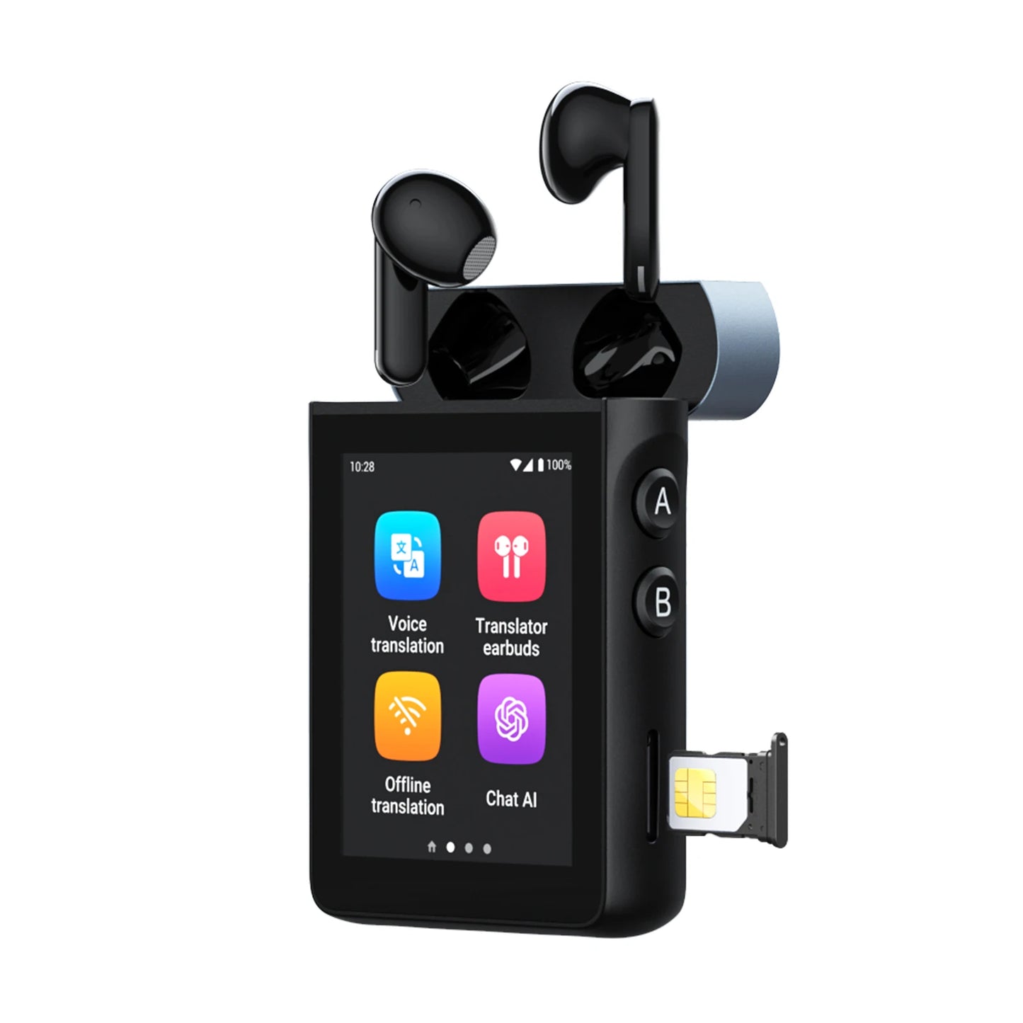 Wooask A9 4G+WiFi AI Translator Earbuds Standalone No App Needed