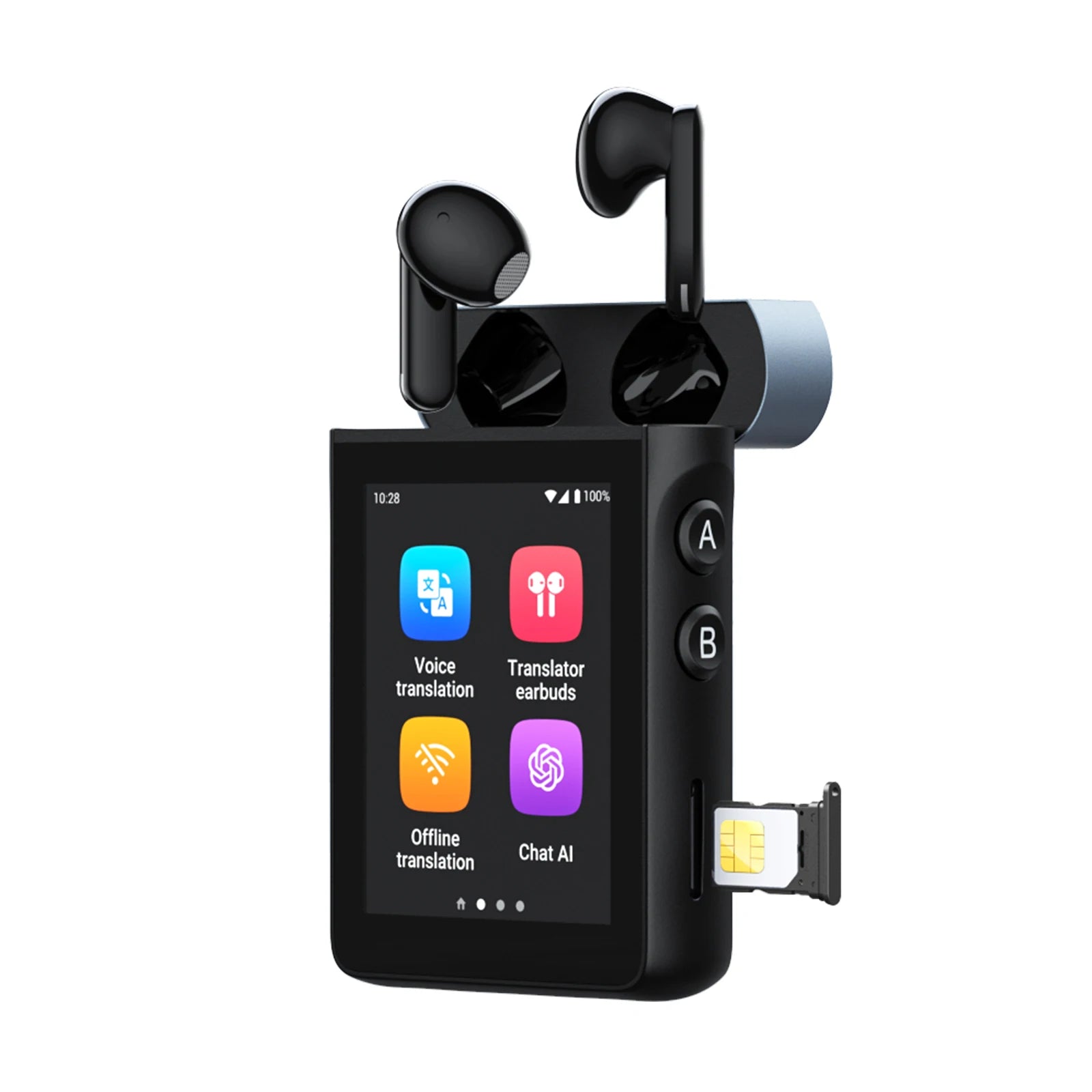 Wooask A9 4G+WiFi AI Translator Earbuds Standalone No App Needed