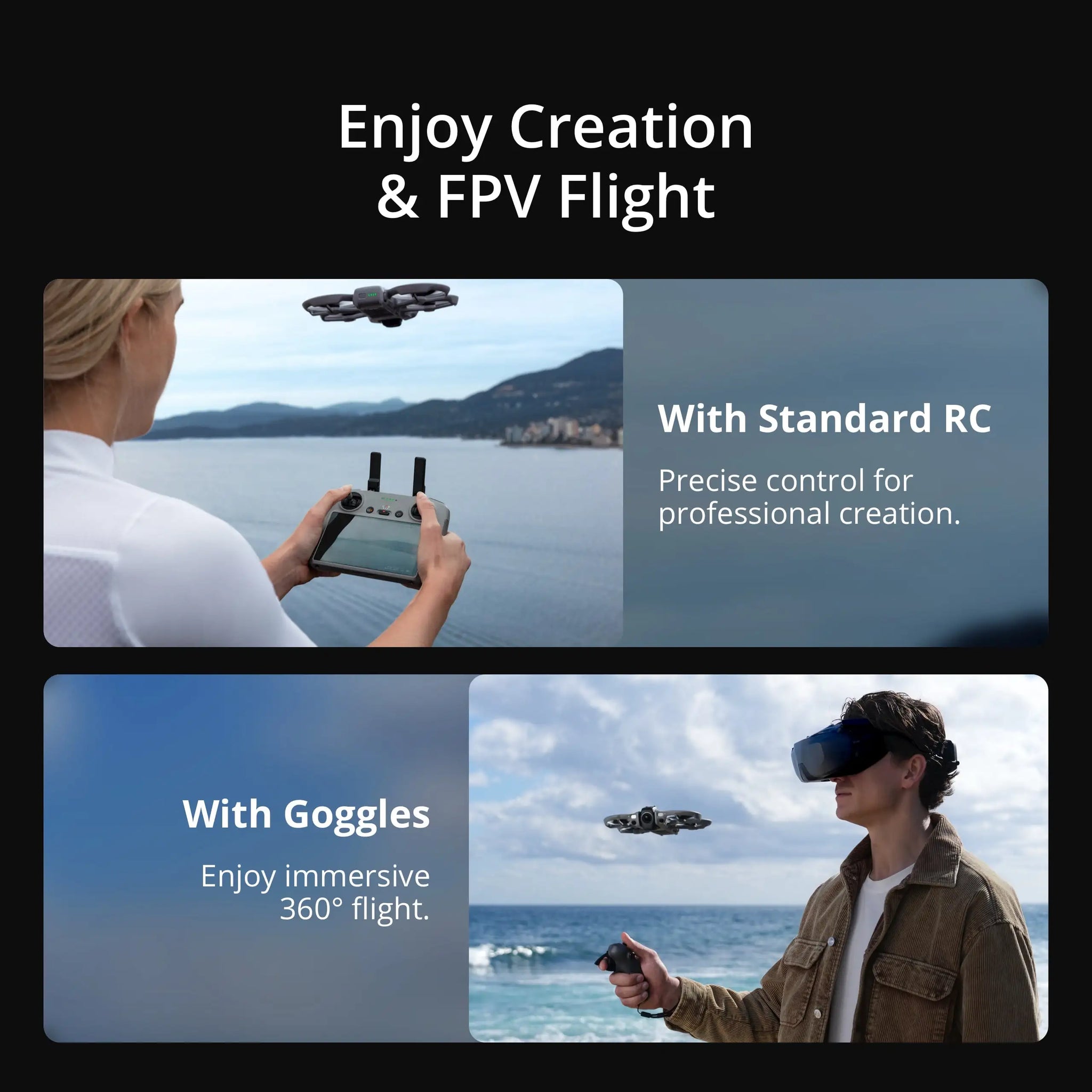 DJI Avata 360 Drone – 8K/60FPS HDR Cinematic FPV Drone with 360° Panoramic Capture & Single‑Lens Dual‑Mode Shooting