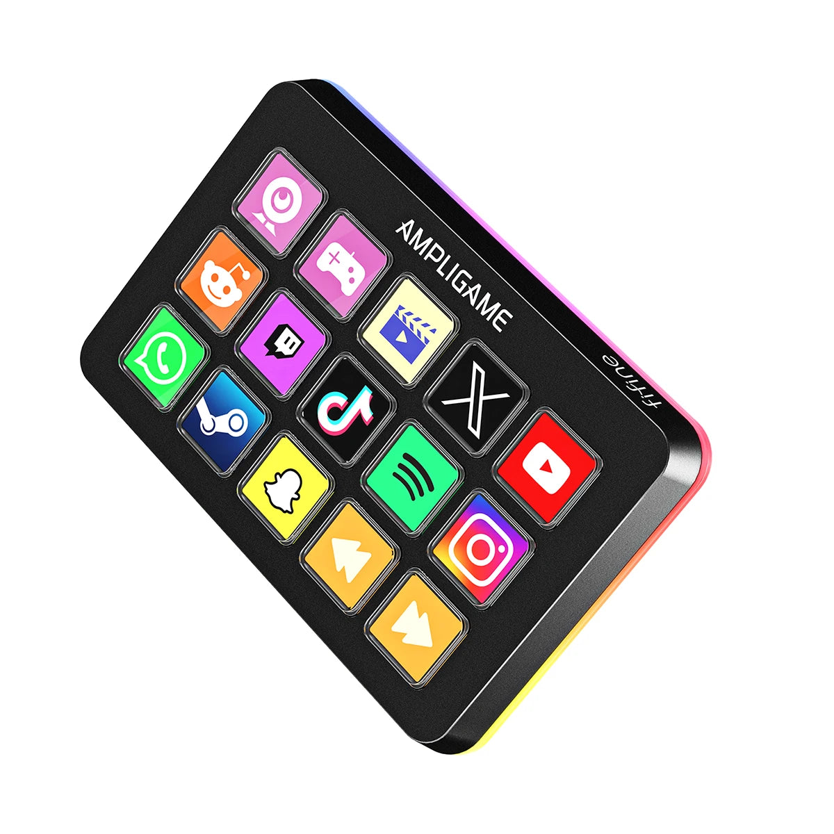 FIFINE D6 Macro Stream Controller – 15-tipkovni programabilni krmilnik za pretakanje v živo prek OBS, Twitch in YouTube