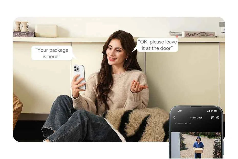 Baseus Security B1 Outdoor Camera 2K Wireless Wifi Camera Security Protection System 24/7 Recording Built-in 8GB Local Storage - Limetastore