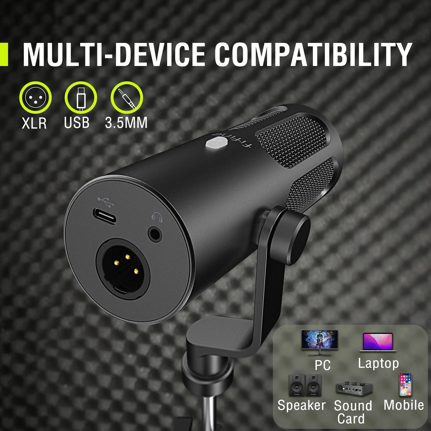 FIFINE Tank3 USB/XLR Dynamic Microphone | Heavy-Duty Podcast & Studio Mic