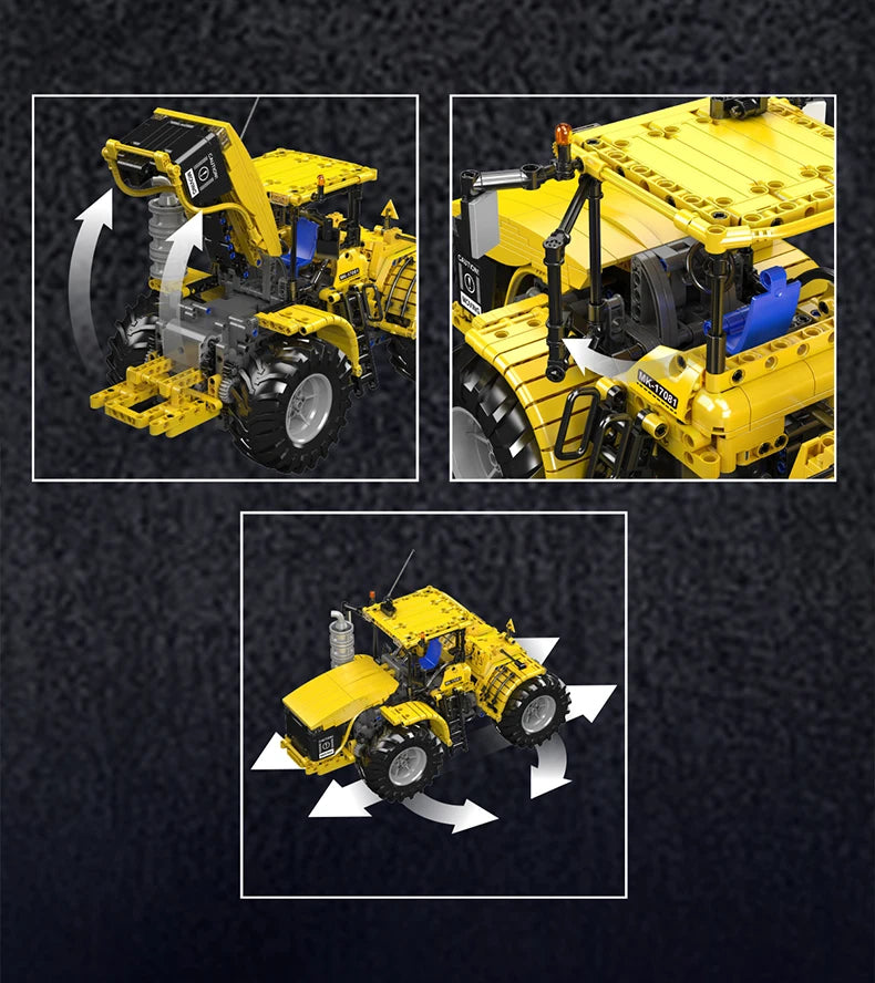Mould King 17081/17082 RC Challenger Articulated Tractor | Motorized Technical Engineering Truck Building Set - Limetastore