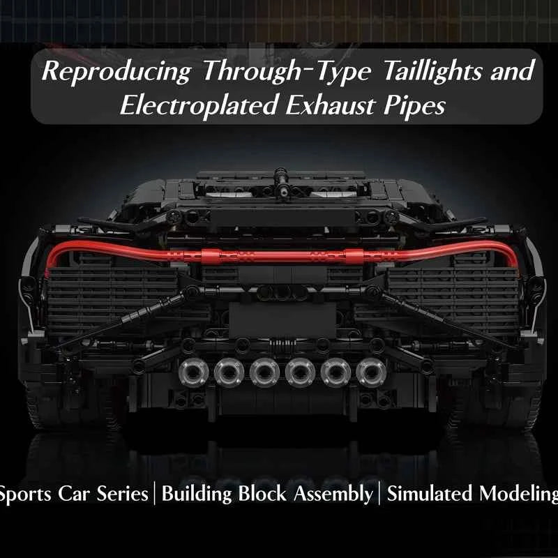 Mould King 13163 La Voiture Noire Remote Control Technical Sport Racing Car — RC Building Block Model - Limetastore