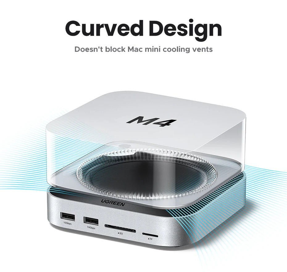 UGREEN Mac Mini priklopna postaja s 4K240Hz DisplayPortom, režo za M.2 NVMe SSD