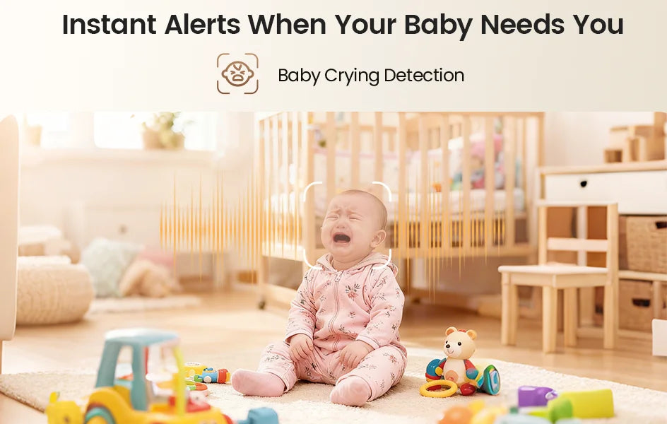 ZOSI C518 2K/4K Indoor Pan‑Tilt Smart WiFi Camera – 360° Baby & Pet Monitor with AI Human Tracking