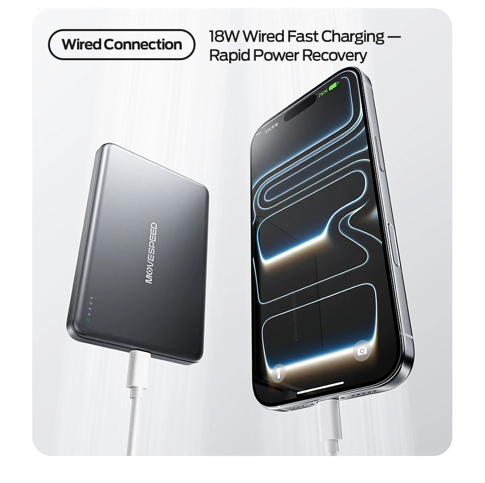 MOVESPEED P08 napoltrdna prenosna baterija MagSafe za iPhone