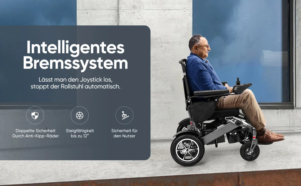 500W Aluminum Electric Wheelchair (Lightweight, Foldable, Weatherproof, 30 km Range)