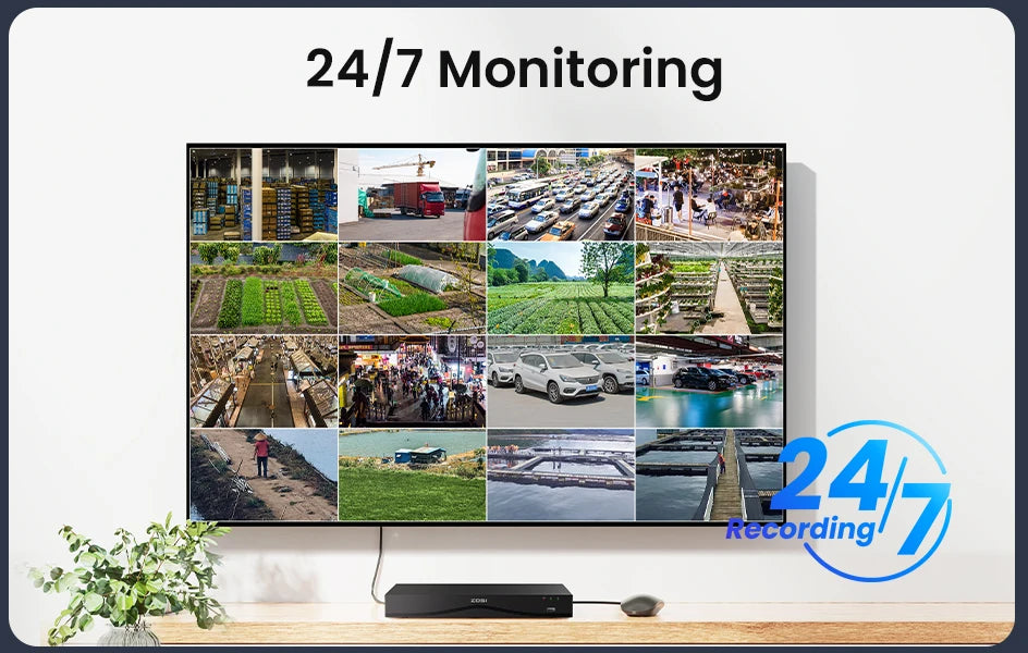 Varnostni kamerovni sistem ZOSI 4K 32CH PoE – 8MP zaznavanje ljudi/vozil z umetno inteligenco, NVR z dvojnim diskom in samodejno sledenje