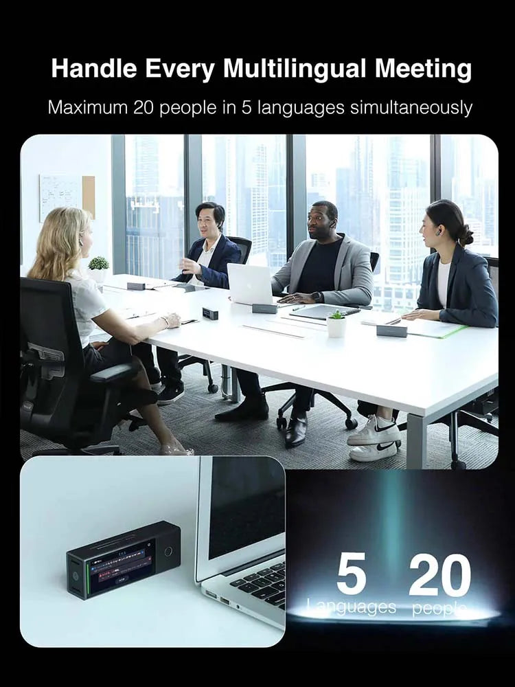 Tolmač Timekettle X1 AI Hub s 43 jeziki in ušesnimi slušalkami za prevajanje