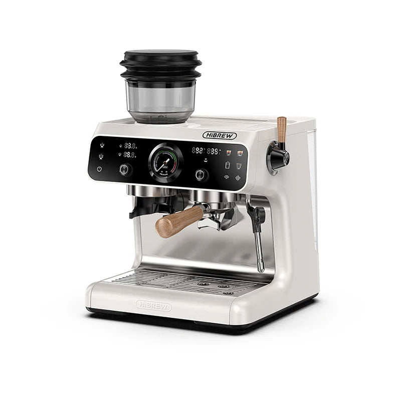 HiBREW H7B – Kavni aparat Espresso Barista Pro z dvojnim bojlerjem | Vgrajen mlinček s 30 nastavitvami