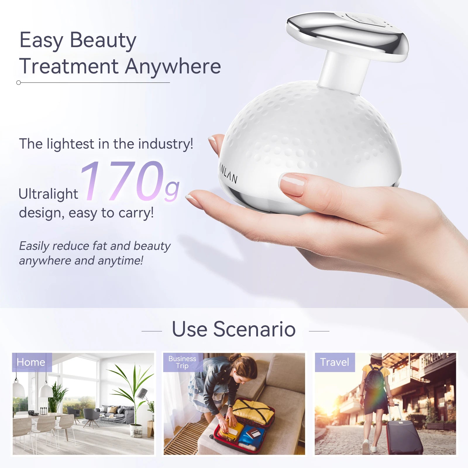 ANLAN RF Body Slimming Machine 5 in 1 - EMS Cavitation Ultrasonic Fat Burner for Belly Fat, Weight Loss & Slimming Massage - Limetastore