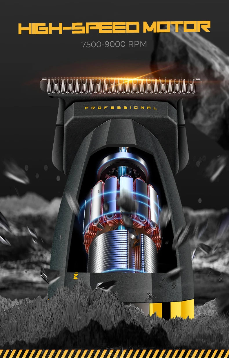 VGR V-285 Professional Hair Clipper – 9,000 RPM, 150-Min Runtime, 6 Combs