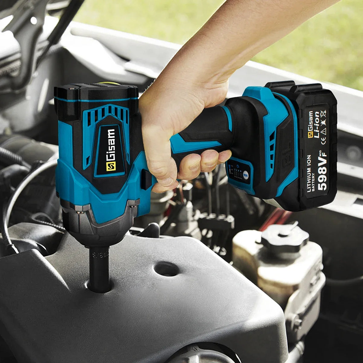 Gisam 1200Nm brezkrtačni udarni vijačnik 1/2" za Makita 18V