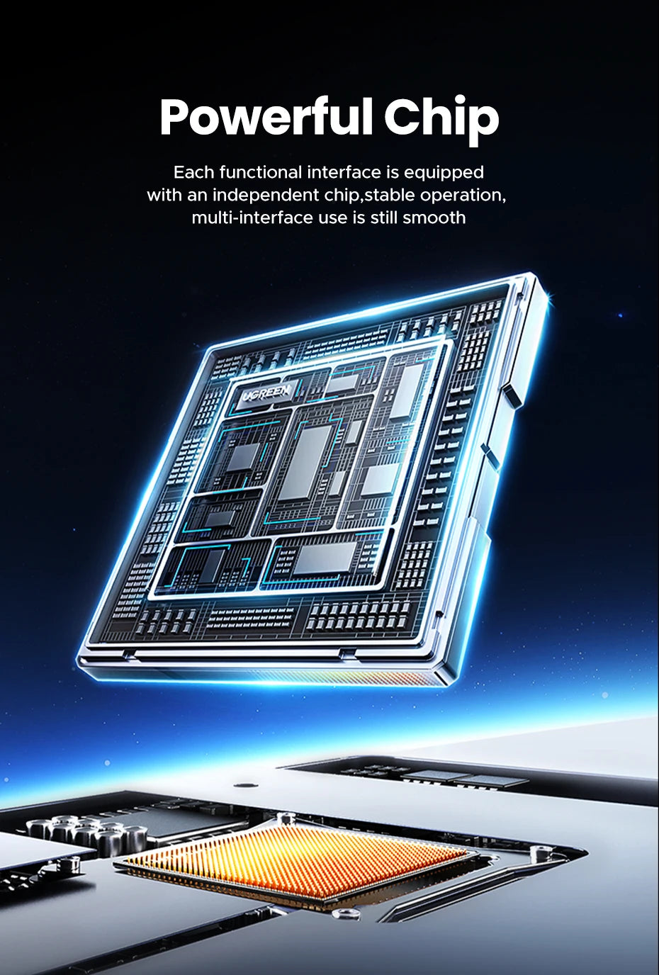 UGREEN Uno USB-C Hub | HDMI 4K60Hz / 2K120Hz, RJ45 1000 Mbps, PD100W, razdelilnik USB 3.0 za MacBook in prenosnike
