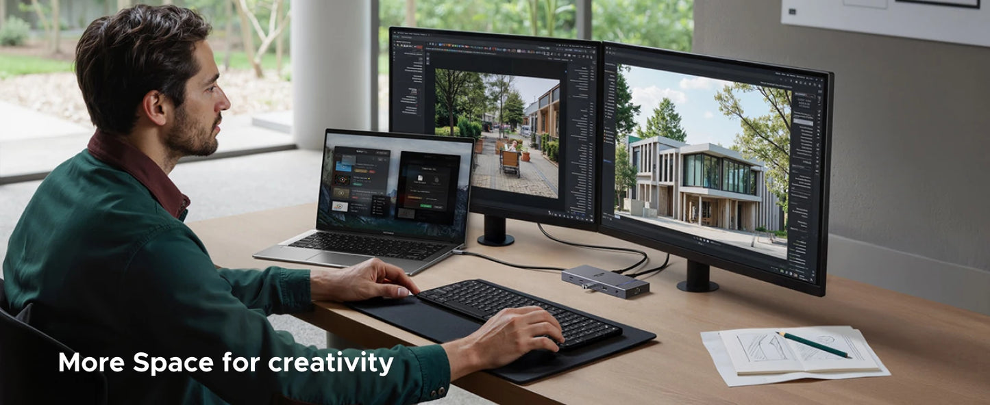 UGREEN 11-v-1 zvezdišče USB-C s 4K120Hz DisplayPort, 4K60Hz HDMI, USB 3.2 10Gbps