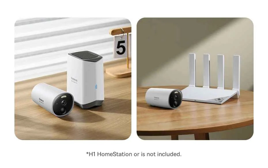Baseus Security B1 Outdoor Camera 2K Wireless Wifi Camera Security Protection System 24/7 Recording Built-in 8GB Local Storage - Limetastore