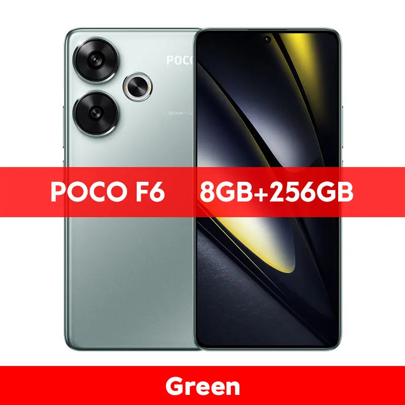 POCO F6 Smartphone Global Version Snapdragon®8s Gen 3 90W Turbo Charging 6.67" 1.5K 120Hz CrystalRes AMOLED DotDisplay NFC 5G - Limetastore