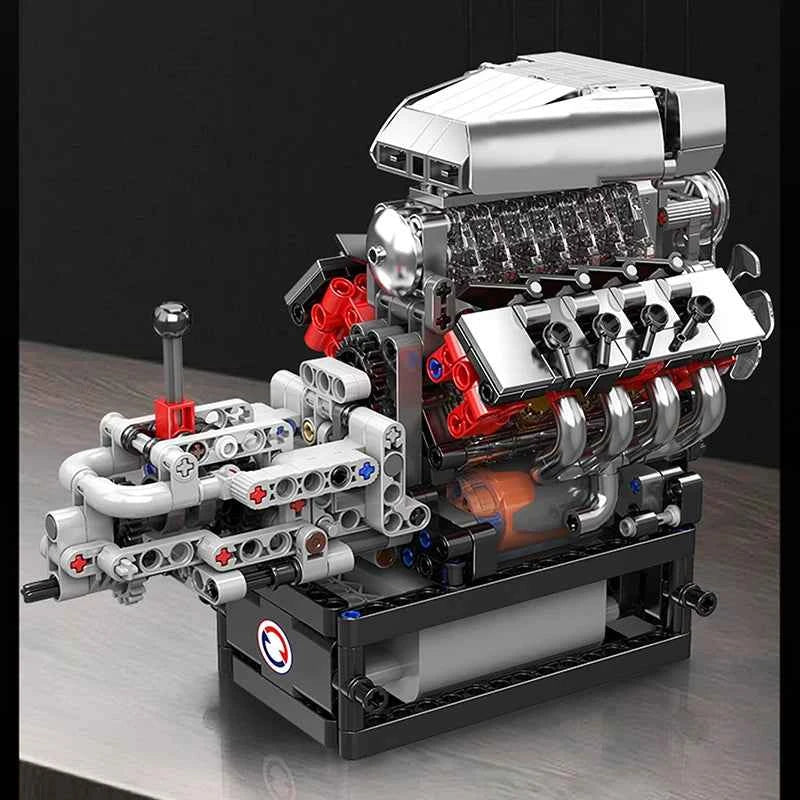 Mould King 10225 Motorized V8 Engine Building Set | Technical Car Engine Toy - Limetastore