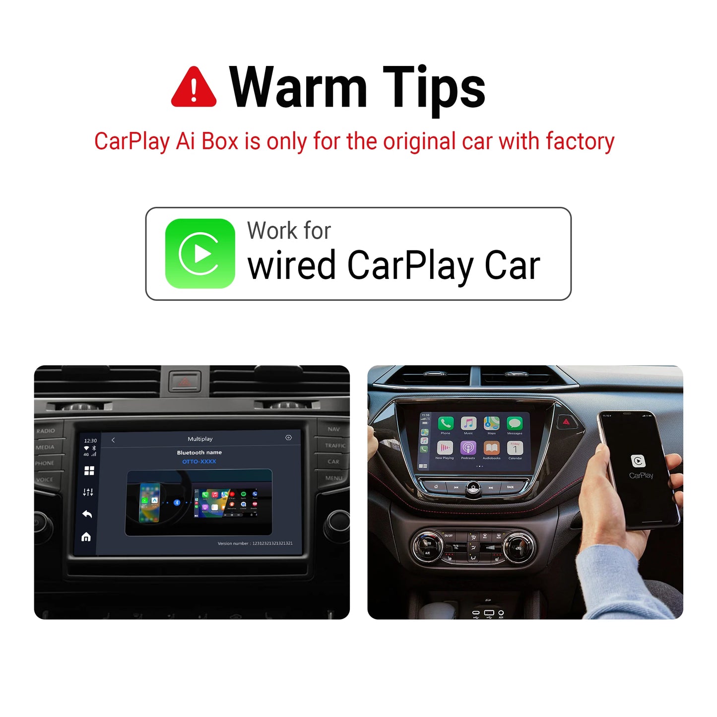 OTTOCAST Ottaibox E2 Android 13 Brezžični CarPlay AI Box
