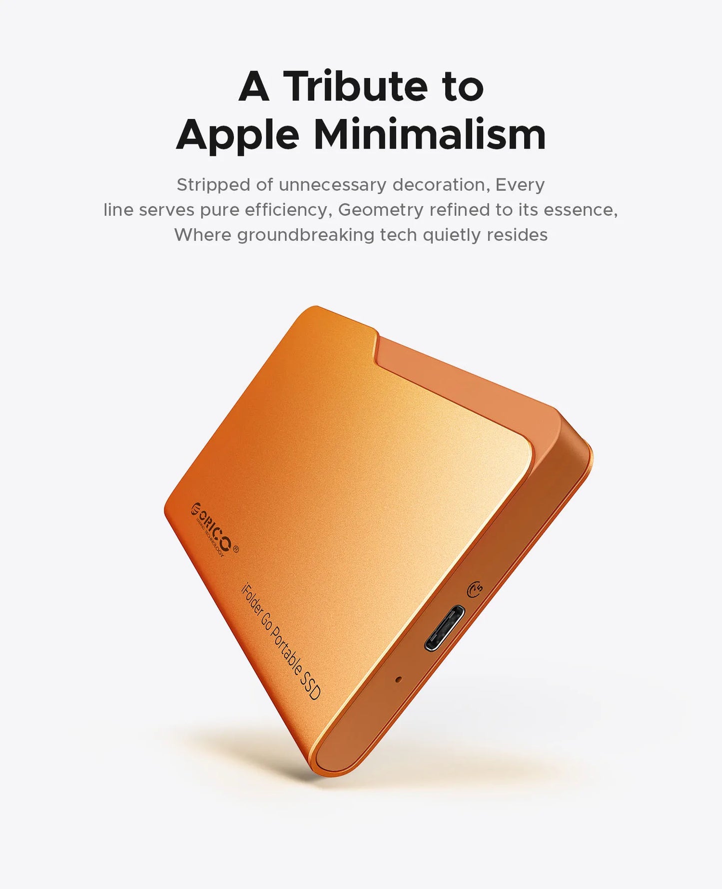 ORICO 1TB External SSD USB 3.2 Gen1 Portable SSD iFolder Go PSSD for iPhone 16/15 Series/Mac/PS5/XBOX/Laptop/PC