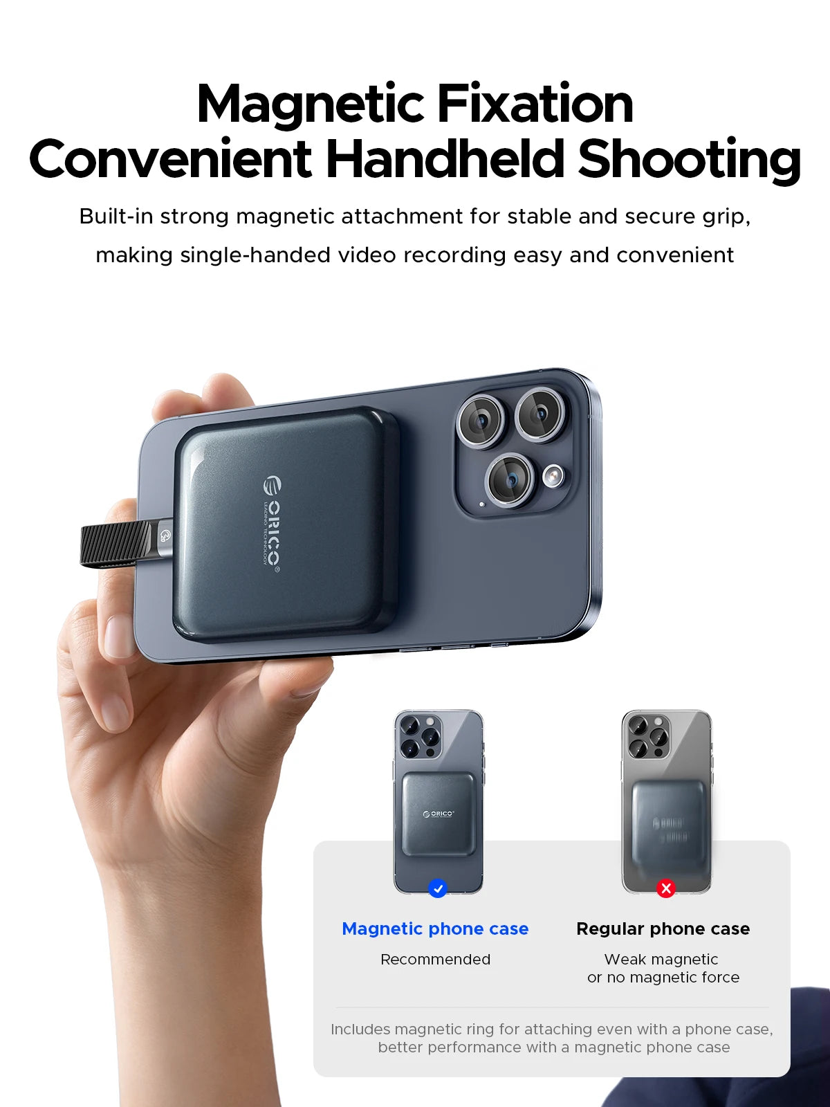 ORICO magnetni prenosni SSD USB3.2 20Gbps podpira snemanje videoposnetkov 4K ProRes za zunanji SSD disk serije iPhone 15 Pro